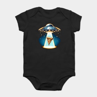 Funny Pizza Ufo, Pizza Lover Baby Bodysuit